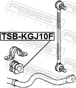 FEBEST Mounting, stabiliser bar (TSB-KGJ10F)