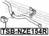FEBEST Mounting, stabiliser bar (TSB-NZE154R)