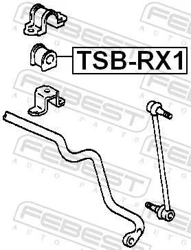 FEBEST Mounting, stabiliser bar (TSB-RX1)