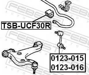 FEBEST Mounting, stabiliser bar (TSB-UCF30R)