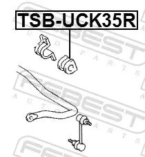FEBEST Mounting, stabiliser bar (TSB-UCK35R)