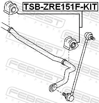 FEBEST Repair Kit, stabiliser bush (TSB-ZRE151F-KIT)
