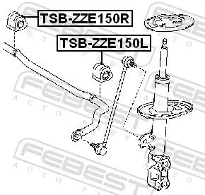 FEBEST Mounting, stabiliser bar (TSB-ZZE150R)