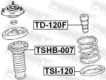FEBEST Protective Cap/Bellow, shock absorber (TSHB-007)