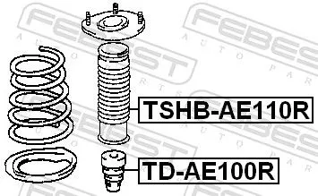 FEBEST Protective Cap/Bellow, shock absorber (TSHB-AE110R)