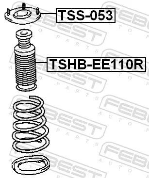FEBEST Protective Cap/Bellow, shock absorber (TSHB-EE110R)