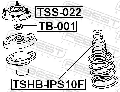 FEBEST Protective Cap/Bellow, shock absorber (TSHB-IPS10F)