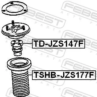 FEBEST Protective Cap/Bellow, shock absorber (TSHB-JZS177F)