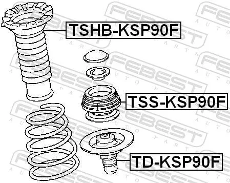 FEBEST Protective Cap/Bellow, shock absorber (TSHB-KSP90F)