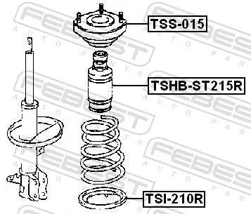 FEBEST Protective Cap/Bellow, shock absorber (TSHB-ST215R)