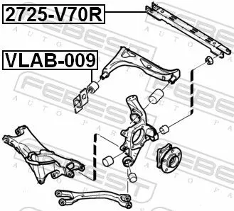 FEBEST Mounting, control/trailing arm (VLAB-009)