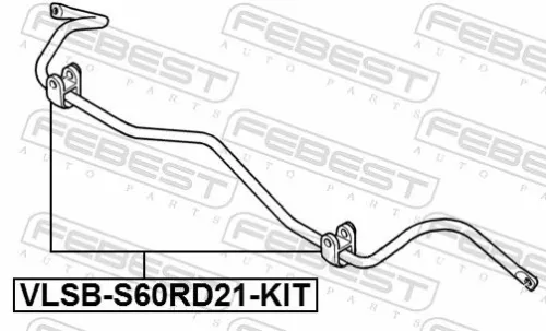 FEBEST Repair Kit, stabiliser bush (VLSB-S60RD21-KIT)