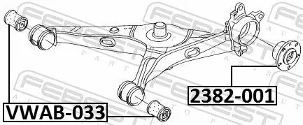 FEBEST Mounting, control/trailing arm (VWAB-033)
