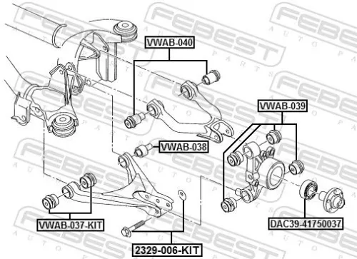 FEBEST Repair Kit, control arm (VWAB-037-KIT)