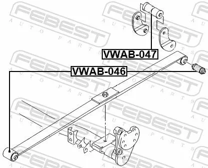 FEBEST Bushing, leaf spring (VWAB-046)