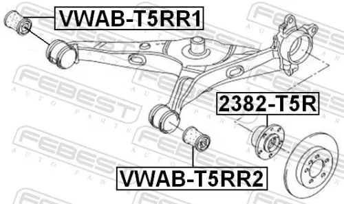 FEBEST Mounting, control/trailing arm (VWAB-T5RR2)