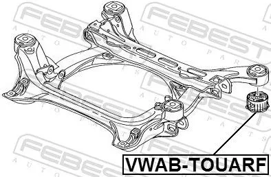 FEBEST Bushing, axle beam (VWAB-TOUARF)