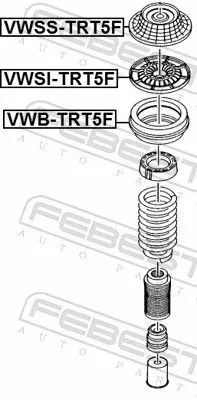 FEBEST Rolling Bearing, suspension strut support mount (VWB-TRT5F)