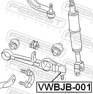 FEBEST Repair kit, supporting/ball joint (VWBJB-001)