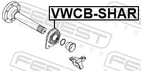 FEBEST Bearing, drive shaft (VWCB-SHAR)