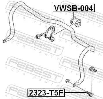 FEBEST Mounting, stabiliser bar (VWSB-004)