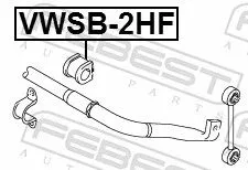 FEBEST Mounting, stabiliser bar (VWSB-2HF)