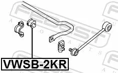 FEBEST Mounting, stabiliser bar (VWSB-2KR)