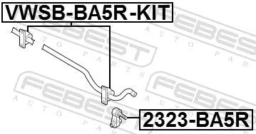FEBEST Repair Kit, stabiliser bush (VWSB-BA5R-KIT)
