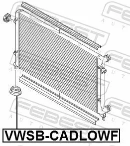 FEBEST Mounting, radiator (VWSB-CADLOWF)