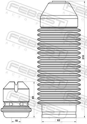 FEBEST Dust Cover Kit, shock absorber (VWSHB-GIVF-KIT)