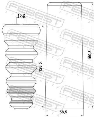 FEBEST Dust Cover Kit, shock absorber (VWSHB-GOLVIR-KIT)