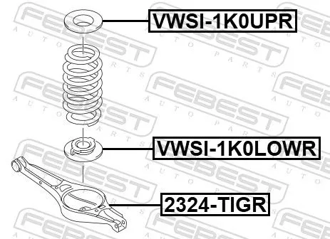 FEBEST Spring Seat (VWSI-1K0UPR)
