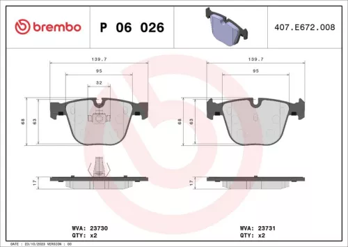 Brake Pad Set, disc brake