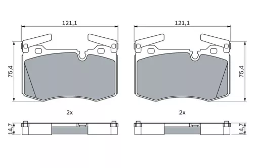 BOSCH Brake Pad Set, disc brake (0986424918)