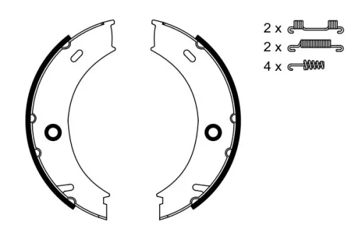 BOSCH Brake Shoe Set, parking brake (0986487611)