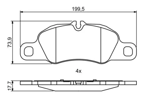 BOSCH Brake Pad Set, disc brake (0986494784)