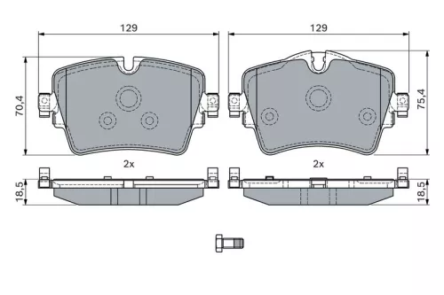 BOSCH Brake Pad Set, disc brake (0986494940)
