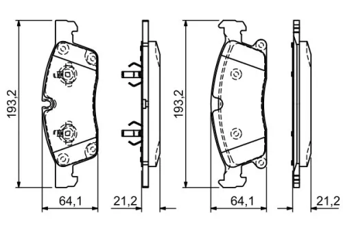 BOSCH Brake Pad Set, disc brake (0986494672)