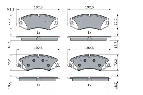BOSCH Brake Pad Set, disc brake (0986494980)