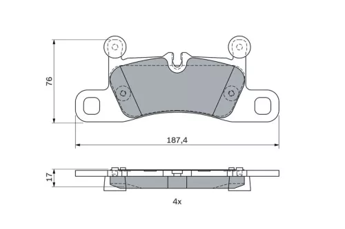 BOSCH Brake Pad Set, disc brake (0 986 495 371)