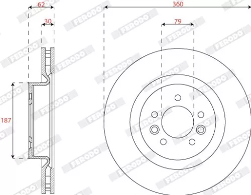 FERODO Brake Disc (DDF2635C-1)