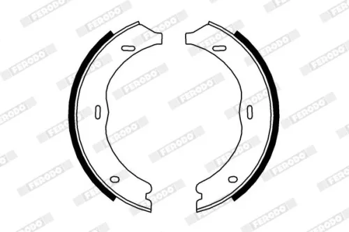 FERODO Brake Shoe Set, parking brake (FSB4003)