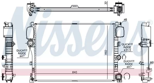 NISSENS Radiator, engine cooling (627025)