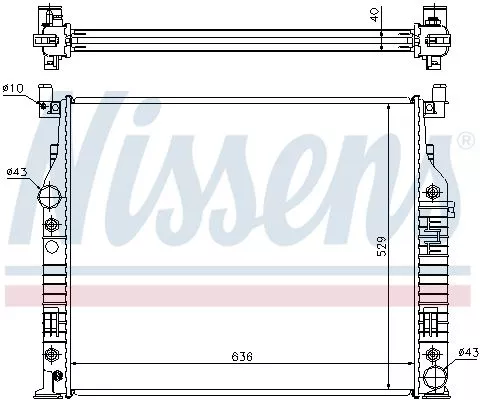 NISSENS Radiator, engine cooling (62576A)