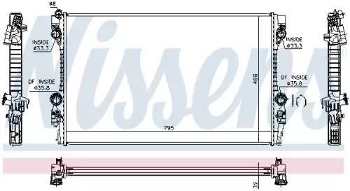 NISSENS Radiator, engine cooling (63779)