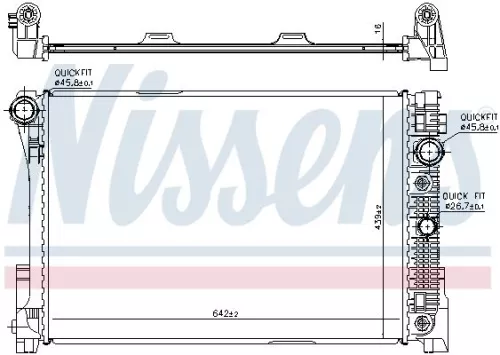 NISSENS Radiator, engine cooling (67161)