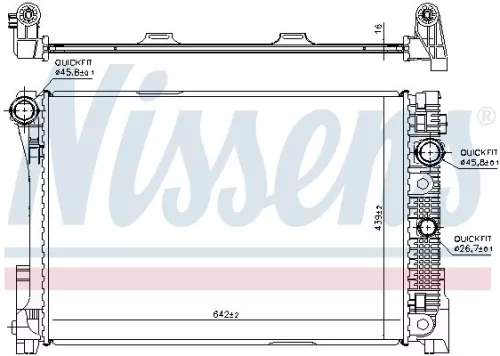 NISSENS Radiator, engine cooling (67164)