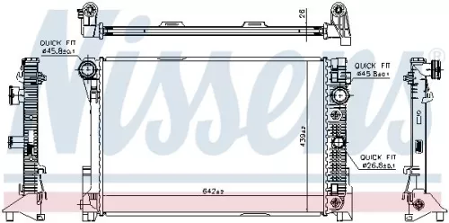 NISSENS Radiator, engine cooling (67168)