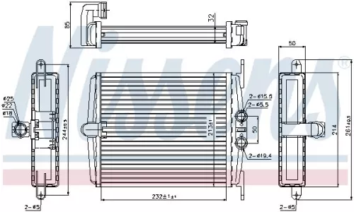 NISSENS Heat Exchanger, interior heating (72019)