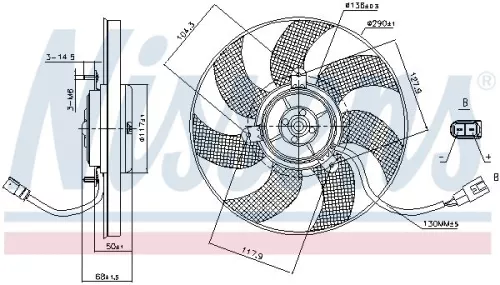 NISSENS Fan, engine cooling (85680)